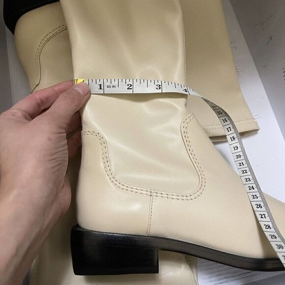 NEW Schutz Guily Up Over the Knee Boot Color EGGSHELL Square toe Size 6 - Picture 13 of 13